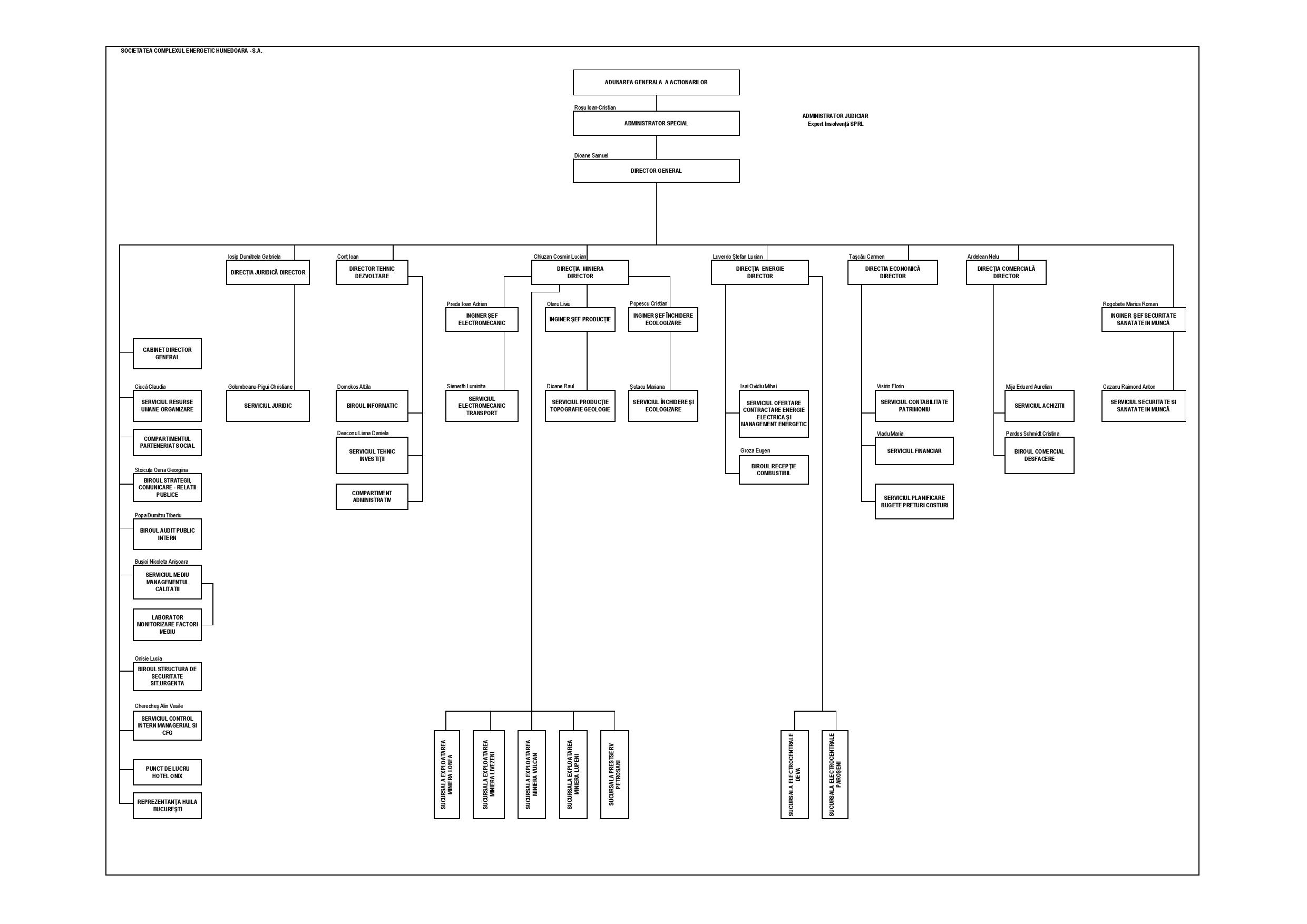 Organigra Complexul Energetic Hunedoara